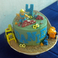 Bob The Builder A bob the builder cake for my son's birthday. Bob and friends are made from candy clay. It was my first time working with candy clay/...