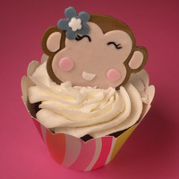 Monkey Cupcake Monkey cupcake toppers. Made out of fondant :)