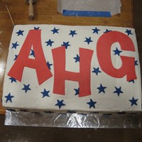 Ahg Kick-Off Cake2 This was the other cake we made for our AHG Kick-Off Night. It was huge (in comparison to usual 8"-round cakes)! Two 9x12x2 side by...