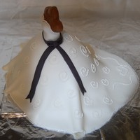 3D Wedding Dress This is my attempt at the tutorial that sopekip posted. Its a white cake with buttercream icing and fondant decorations. Thanks for looking...