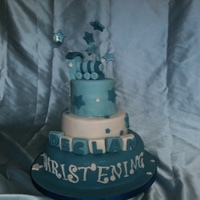 Christaning Cake boys chrisening cake 3 tiered