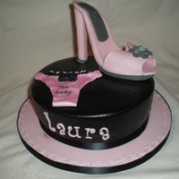 Girly Shoe Cake my first shoe cake brouch on shoe was fab glitter dust to death and a sugar dimond fab choc fudge cake