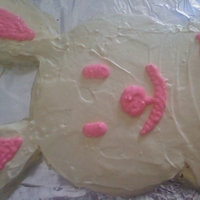 Bunny Cake vanilla cake with vanilla whipped icing