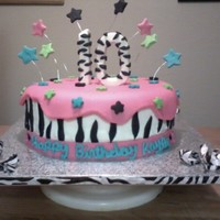Colorful Zebra Stripes buttercream and MMF on this one :)
