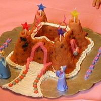 Castle Cake Made of strawberry pound cake in a castle pan