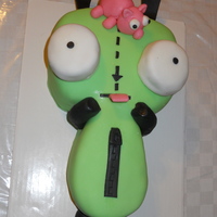 Gir From Invader Zim Birthday Cake