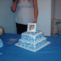 1 Big Cake 2 tier, 4 layer marble cake 10 in and 8in. buttercream