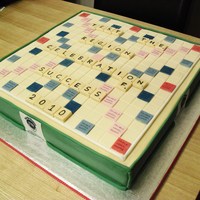 Scrabble Board Cake First ever corporate cake. Hope they like it!