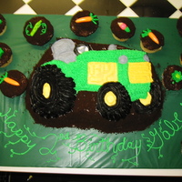 Tractor W/vegetable Cupcakes 