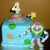 Buzz Lightyear whipped buttercream with fondant accents