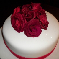 My First "class" Cake... I took a Wilton class for Fondant and Gum Paste. This is the cake at the end of the class. It's not my first ever cake, just my first...