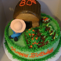 Gardner's Birthday All buttercream cake. Did for my grandpa's 80th birthday party.