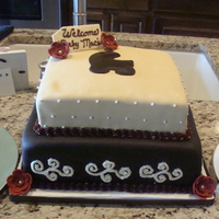 Sophisticated Baby Shower Did this for a cousin that didn't want the typical baby shower. This was a favorite of mine. Buttercream cake. White Velvet with...