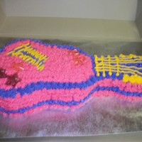 Second Hannah Montana Guitar I like this one better than the first one. The colors came out brighter and the neck of the guitar is decorated a little different.