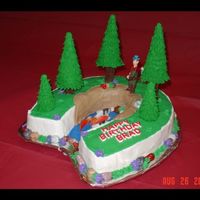 Gone Fishing Cake idea obtained from 1999 Wilton Yearbook and has a few modifications.