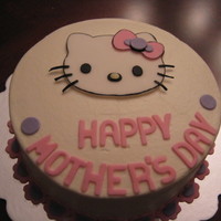 Hello Kitty Tiny Mother's Day Cake! Butter cake with buttercream and fondant accents!