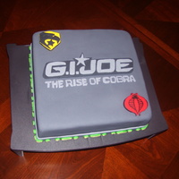 G.i. Joe Cake Vanilla/almond buttercream. Fondant details.