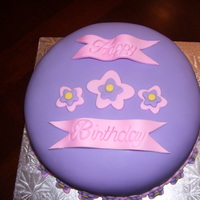 Lavender/pink Birthday Cake 
