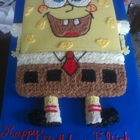 Spongebob All buttercream! I had so much fun doing this cake and I was very proud of the way it came out.