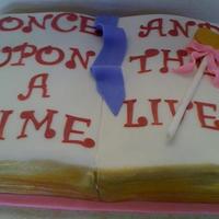 Story Book several people here on CC inspired this cake. Gold highlight around the border of the book.