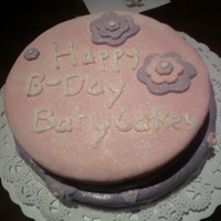 Sister's Birthday Cake My Sister's First Birthday Cake. My second cake ever made. Used marshmallow fondant.