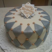 Maria Cake It was for my friend Amanda's Mother. Everything was covered in pearl dust.