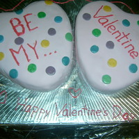 Be My Valentine My First cake i made. When i was 13 i was an episode of Ace of Cakes and wanted to see how i can make fondant. Got the recepie and made...