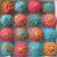 Colourful Cupcakes For A Friend's Birthday 