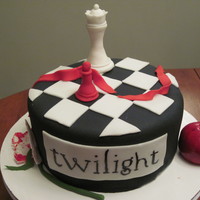 Twilight Cake Twilight cake with the theme of twilight, eclipse, new moon and breaking dawn.