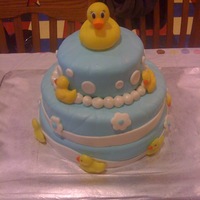 Ducky Baby Shower Cake 