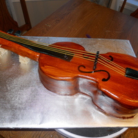 Fiddle Cake I made this cake for my brother in law because his favorite thing to do is play his fiddle. It was 2 layers of chocolate cake with mocha...