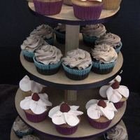 Raspberry And Chocolate Cupcake Stand 