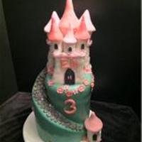 Princess Castle Cake this is my second castle cake, and I tried to make it a little berrter, but I like them both.
