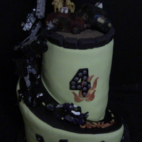 Motorcycle Transformer And Demolition Derby Cake this cake was for my son. He requested a motorcycle cake with fire on it at first, then he added transformers to his request. Then once we...