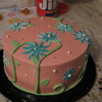 Pink Flower Cake 