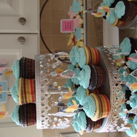 Emerson's 2Nd Bday Cupcakes... Birds!! I made these for my daughter's 2nd birthday party... She LOVES Birds! I found the bird cupcake toppers and decided to purchase for my...