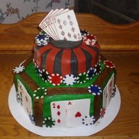 Poker Cake Made for my dad's 50th birthday. All fondant, gumpaste and modeling chocolate. Hand painted everything.