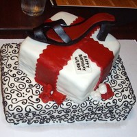 My First Shoe! Everything is fondant except the shoe, which is gum paste.