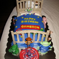 Toy Story Cake This is my first cake! I have to say thanks to some Cake Central members for great ideas. :)All characters are made with fondant except...