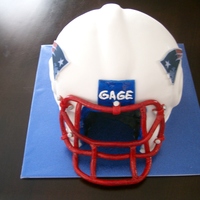 New England Patriots Helmet Cake This is a cake of a New England Patriots Helmet