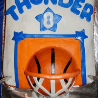 Thunder Up! This cake was done for my sons 8th birthday. Chocolate WASC cake with buttercream icing and fondant accents.