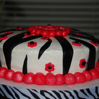 Hot Pink Zebra Birthday Cake Cake was strawberry, with butter-cream frosting and MMF accents...this was my first try at the viva method and my first time to make and...