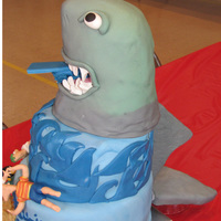 Phineas And Ferb Attacked By A Shark This cake was for my friend's son who wanted a shark and Phineas and Ferb cake. I decided to have Dr. Doofenshmirtz create a shark-...