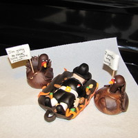 When Turkeys Dream..... Here are some pictures of all of the different components of my cake. It had to travel to reach the client so I did not place the figures...