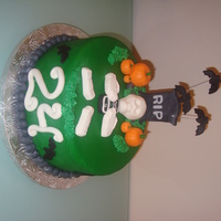 Birthday Cake During Halloween For An Iphone Fan This cake was for a birthday celebrated on Halloween for a guy who loves his iPhone! All details were done in fondant. The grass was icing...