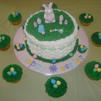 Hoppy Easter Cake All details were made out of fondant.