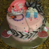 Hello Kitty Cake We made this cake for friends birthday. Everything but the tiara is cake.