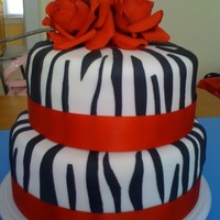 Zebra Birthday Cake 
