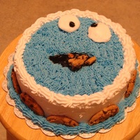 Cookie Monster My husband made this cake for his buttercream cake decorating finals class - who doesnt love cookie monster!
