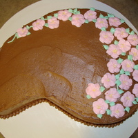 Paisley This is a Chocolate cake with Chocolate buttercream frosting - flowers are royal icing - made this cake for my class 2 final for Wilton =...